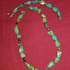 Green Turquoise chocker and matching bracelet